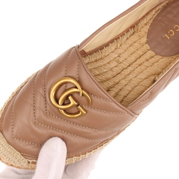 Authentic Gucci Leather Espadrille with Double G - Picture 5 of 12